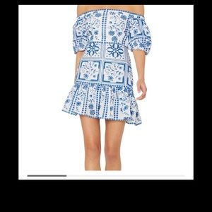 Milly Otilia Dress. Worn ONCE. Blue & white. Size 12. Excellent Condition.